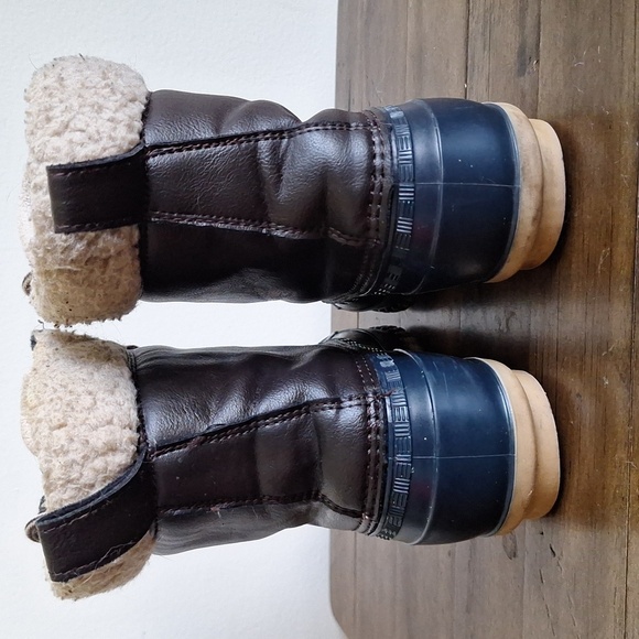Dark Brown and Navy Duck Boots Size 6 - Picture 3 of 8